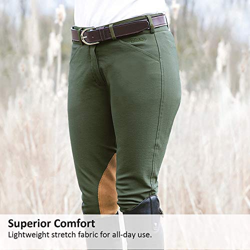 ELATION Show Breeches for Women Platinum Chelsea - Ladies Hunter Breeches for Incredible Performance Breeches, Comfort and Style (Navy, 28R) - Thumbnail 6