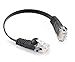 CablesOnline, 5-Pack 6-inch CAT6 Network UTP Ethernet RJ45 Flat-Design Patch Black Cable, (U6-000FK-5)