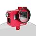 Luxebell Aluminium Alloy Skeleton Thick Solid Protective Case Shell with 52mm Uv Filter for Gopro Hero Black, Silver Camera - Wide Angle Mode Have No Vignetting (Hero 6 Case Red)