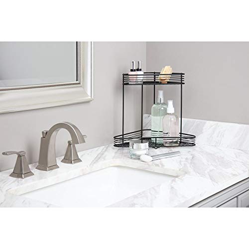 iDesign Vienna Metal Wire Standing Vanity Caddy, 2Tier Baskets for Countertops, Desks, Dressers