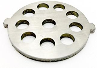 Berucci Stainless Steel 9 Hole Meat Grinder Plate Disc Blade for FGA KitchenAid Mixer Attachment 5/16" Hole for Large Burger Grind