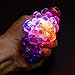 Mesh Stress Balls - Kidaily 4 Pack LED Light Up Squeeze Ball Soft Grape Ball Stress Relief Ball for Kids Adults Sensory Rubber Ball for ADHD Bad Habits Fidget Toys Holiday Birthday Gift