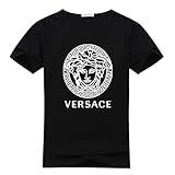 Black Men's Versace Logo T-Shirt Short Sleeve XX-Large Black