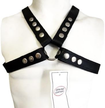 Mens Real Cowhide Leather Chest Harness Le-3452 by Luxingerie