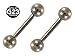Grade 23 Titanium Nipple Bars Barbells Rings - 14G - Sold as a Pair