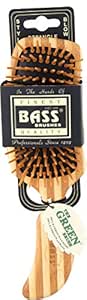 Bass Brushes | The Green Brush | Bamboo Pin + Bamboo Handle Hair Brush | Semi"S"