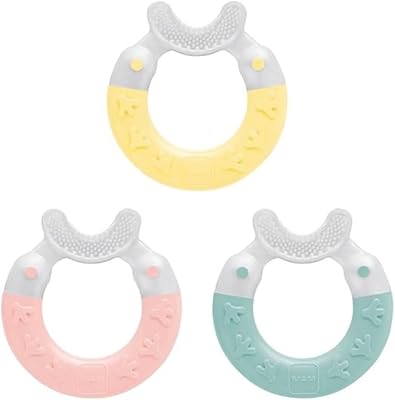 Istruzioni in lingua straniera - MAM Bite & Brush C137 – Pulisce e Massaggia le Gengive per Bambini Dai 3 Mesi, Verde,
