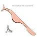 3 Pieces False Eyelashes Applicator Tool Eyelash Extension Tweezers Eyelashes Eyebrow Scissors Stainless Steel Fake Eyelashes Remover Clip Nipper (Rose Gold)