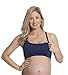 Cake Lingerie Women's Nursing Bra Wireless Cotton Candy Seamless Maternity Bra Racerback Medium Navy