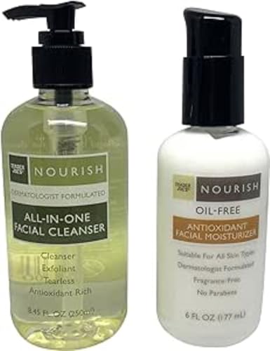 Trader Joe's Facial Cleanser & Oil-Free Antioxidant Facial Moisturizer set