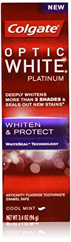 Colgate optic white platinum, whiten and protect, 3.4 o…