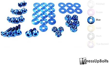 Titanium Dress Up Bolts Engine Bay Kit for Dodge Dart (2013-2015) (Blue)