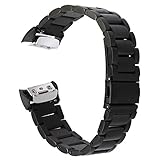 Gear Fit 2 / Fit 2 Pro Watch Band,TRUMiRR Stainless Steel Watch Band Wrist Strap for Samsung Galaxy Gear Fit 2 Fit2 SM-R360 / Gear Fit2 Pro,Black