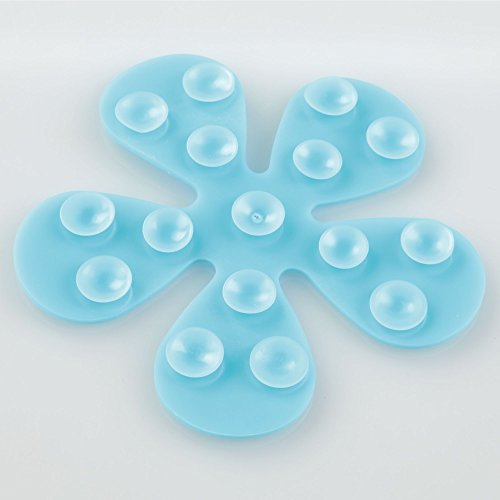 InterDesign Floral Plastic Non-Slip Safety Tub Treadz for Shower, Bathtub 4" x 4", Set of 8 Multi-Colored