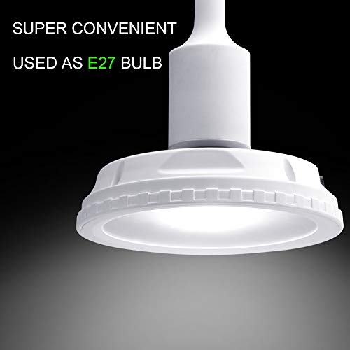 Solar Light Bulb Portable LED Emergency Solar Lights 10W E27 Hanging Tent Light Outdoor Indoor Use 3 Brightness Mode Solar Energy Light for Camping Tent Hooking Garden Camp Chandelier