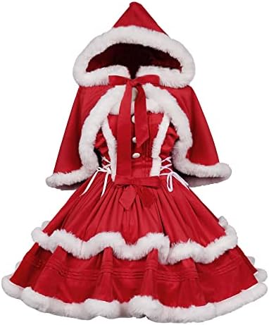 YANHUIG Christmas Dresses for Women Solid Color Fashion Warm Halter Dress  Suit with Cloak (2XL, Dress Suit-Red) price in Saudi Arabia | Amazon Saudi  Arabia | kanbkam