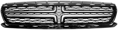 QCY AT Front Grille Front Upper Bumper Grill Grille for Dodge Charger 2015-2018 Black & Silver ABS