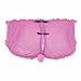 FEESHOW Men's Sheer Mesh Bikini Briefs Sissy Pouch Panties Crossdress Underwear Hot Pink X-Large (waistline 31.5-52.0