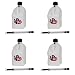 4 Pack VP 5 Gallon Square White Racing Utility Jugs with 4 Deluxe Filler Hoses