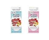 Perfect Stix Floss Sugar Blue Raspberry-Pink Vanilla-2 Cotton Candy Floss Sugar, Blue Raspberry/Pink Vanilla (Pack of 2)