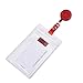 Mudder 6 Pieces Translucent Retractable Badge Holders Badge Reel with Belt Clip for ID Badge Key Cards