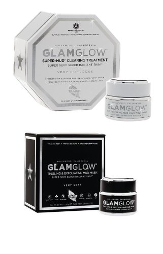 Glamglow Mask Set of 2 ~ Supermud Clearing Treatment & Youthmud Tinglexfoliate Treatment