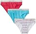 Calvin Klein Big Girls' 3 Pack Chrome Fashion Bikini Briefs, Assorted, Small 6/7