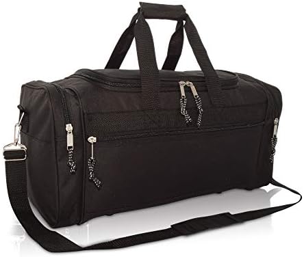 DALIX 21" Blank Sports Duffle Bag Gym Bag Travel Duffel Adjustable Strap in Black 1 DALIX 21" Blank Sports Duffle Bag Gym Bag Travel Duffel Adjustable Strap in Black