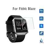 iGK Screen Protector for Fitbit Blaze Smart Watch, Tempered Glass, 2.5D Round Egde, HD Ultra Clear Film - 3 Count