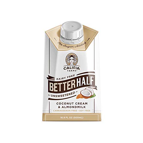 Califia Farms Unsweetened Better Half Coffee Creamer, 16.9 Oz Half