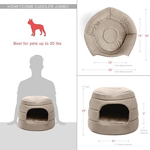 Best Friends by Sheri 2 in 1 Convertible Cat and Dog Cave Bed