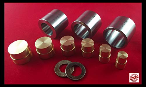 Swedish Wrap Die Set (3 pcs.) with Brass Plungers (6 Push Rods)