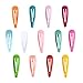 40 Pcs Candy Color 2'' Snap Hair Clips Women' Barrettes