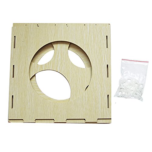 9 Holes Collapsible Wood Cube Balloon Sizer Box From 2" - 10"