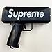 Rapid$Gun Money Gun Toy - Make it Rain Real Money Dispenser - Supreme Dollar Shooter - Paper Money Spray + 300 Prop Money + 2 Sets of Battery Included (Black, 9V Battery)
