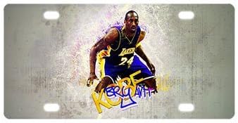 SNOWY Custom Lakers Kobe Bryant Metal Auto License Plate Frame Car Tag Holder Tag 6" X 12"(NEW)