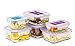 [6-Pack] Glass Meal Prep Containers - Food Prep Containers with Lock Down Lids Meal Prep - Food Storage Containers Airtight - Lunch Containers Portion Control Containers - BPA Free Container By Popit