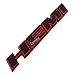 (2 pieces) HEMI Side Fender Emblem Badge Plate Decal with Sticker for Dodge Charger V8 RT Ram 1500 Challenger[slant red trim black]