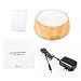 250ml Ultrasonic Cool Mist Humidifier Portable Mini Wood grain Aromatherapy Essential Oil Diffuser with 7 Color Changing LED Lights