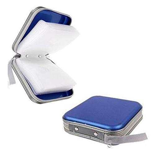 StyleZ 40 Disc Capacity CD DVD VCD Wallet Storage Organizer Holder Bag Hard Durable Case (Blue)