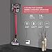 MOOSOO Cordless Vacuum Cleaner 17Kpa Strong Suction 2 in 1 Stick Vacuum Ultra-Quiet with Handheld Vacuum Cleaner Multiple Brush K17