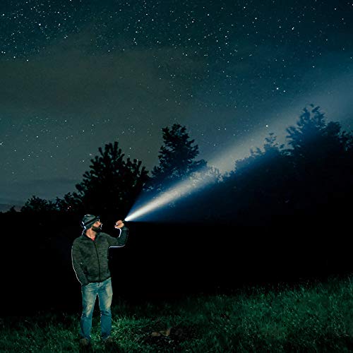 Tesinll LED Flashlight, Rechargeable(18650 Battery Included) Zoomable 1200 Lumens 5 Lighting Modes for Camping, Hiking, Travelling, Night