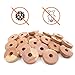Coolrunner 24 Pack Simulation Cedar Fresh Red Cedar Wood Rings, Aromatic Blocks, 100% Natural Wood Hangers for Closets and Drawers, Clothes Storage Protector