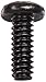 Steel Pan Head Machine Screw, Black Zinc Plated, Meets ASME B18.6.3, #2 Phillips Drive, #6-32 Thread Size, 3/8
