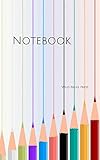 Notebook: colored pencils rainbow school education