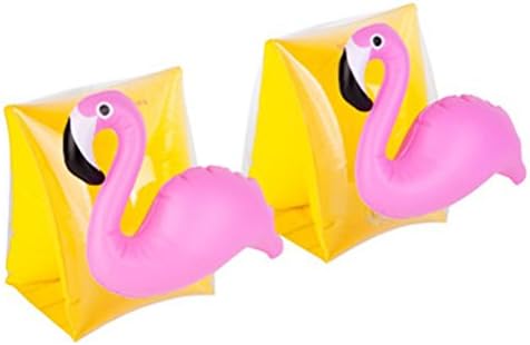 Inflatable Arm Bands for Kids - Floatation Sleeves Arm Swim Ring Floats Assisted Baby swimming, Perfect for Kids Age 2 Years And Up Children to Learn to Swim(Flamingo)