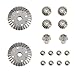YANSHON 2 Sets Upgrade Parts Motor Driving Gear 12T 24T 30T Metal Differential Gear Set for WLtoys 12428 12423 RC Car (16pcs, 8pcs/Set)
