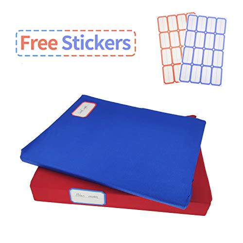 Rose Red Stretchable Jumbo Book Covers, Washable Durable Reusable Book Protector fits Hardcover Textbooks up to 9.5" X 14" Office Supply with Free Sticker Labels (1)