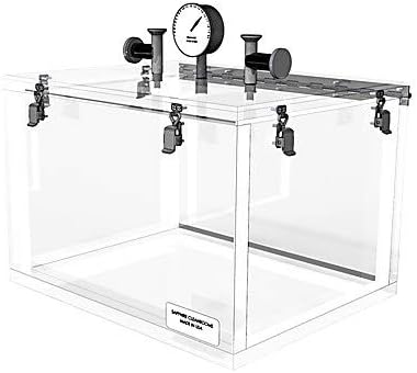 Sapphire Cleanrooms VCA-241012 Vacuum Chamber, 12" Height, 24" Width, 10" Length, Acrylic