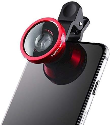 Globite Universal Clip-on 3 in 1 Mobile Cell Phone Camera Lens Kit (180 Degree Fisheye Lens , 0.67X Wide Angle , 10X Macro Lens)